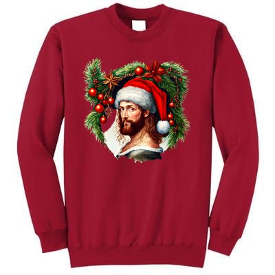 Jesus Christ Christmas Portrait Tall Sweatshirt