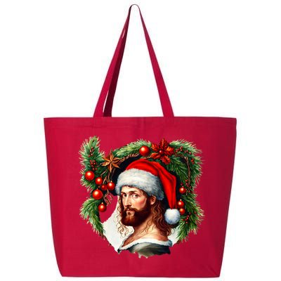 Jesus Christ Christmas Portrait 25L Jumbo Tote