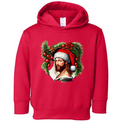 Jesus Christ Christmas Portrait Toddler Hoodie