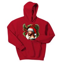 Jesus Christ Christmas Portrait Kids Hoodie