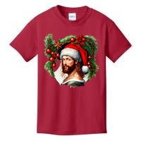 Jesus Christ Christmas Portrait Kids T-Shirt