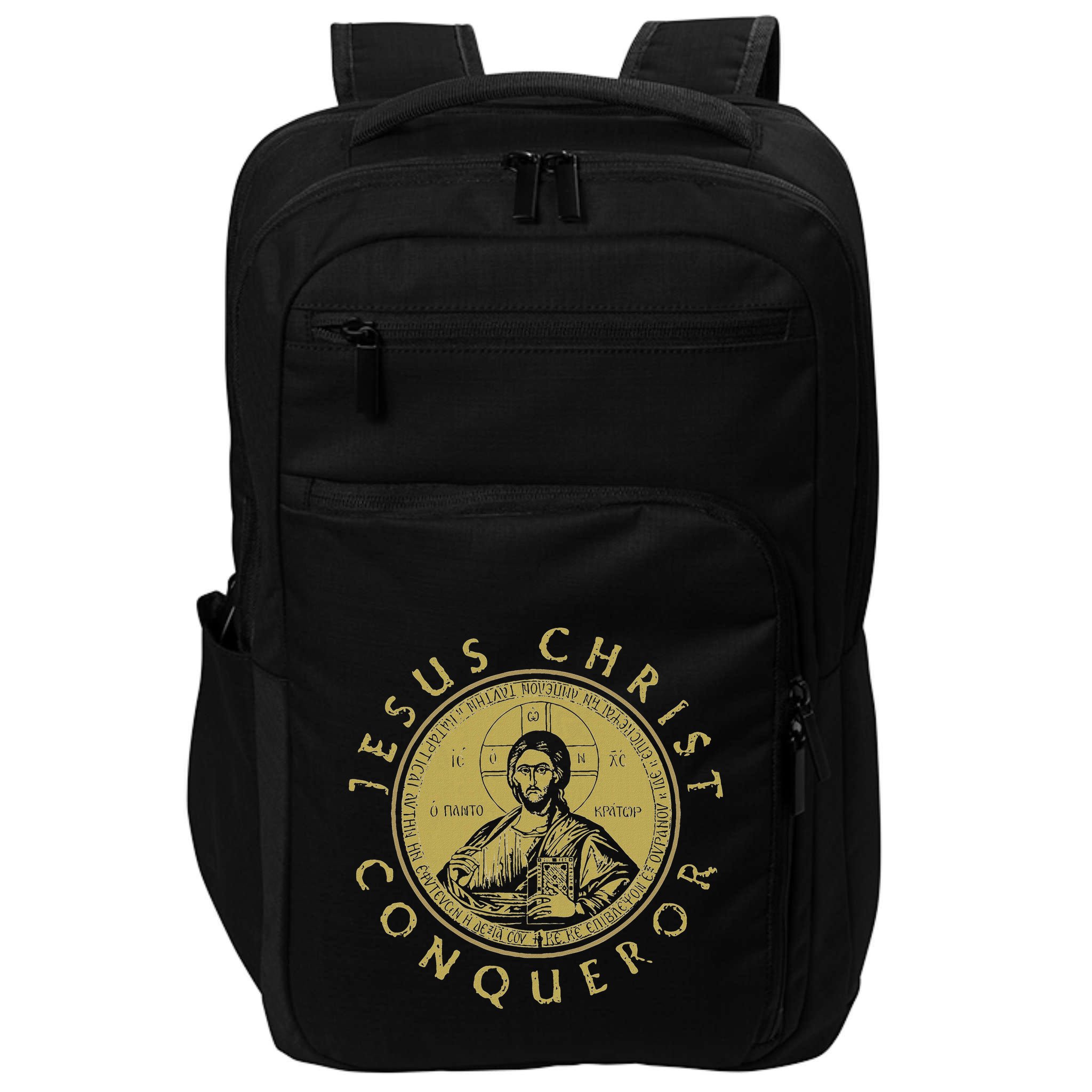 Jesus Christ Conqueror Orthodox Christianity Impact Tech Backpack