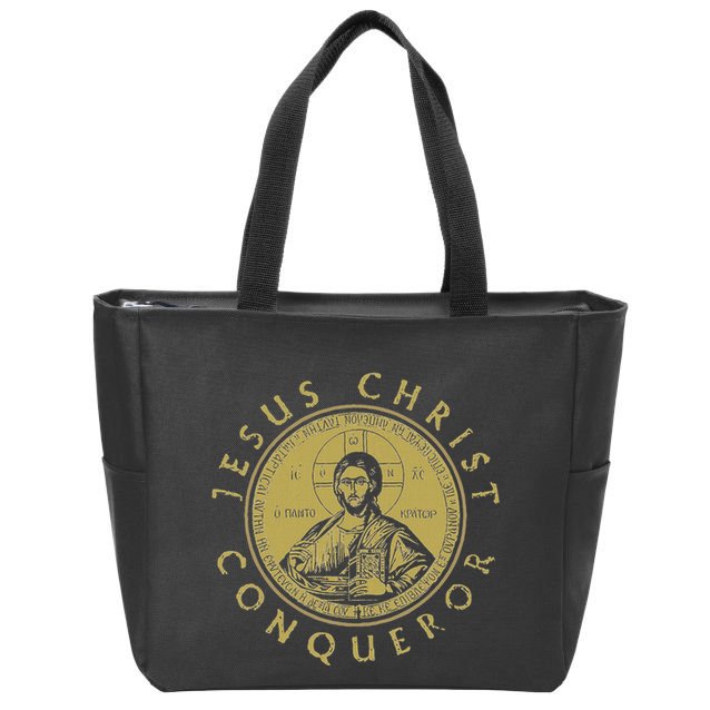 Jesus Christ Conqueror Orthodox Christianity Zip Tote Bag