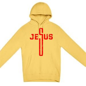 Jesus Cross Christian Religious Premium Pullover Hoodie