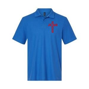 Jesus Cross Christian Religious Softstyle Adult Sport Polo