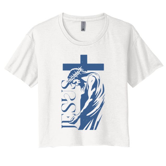 Jesus Christ Cross Christian Faith Crop Top