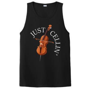 Just Cellin Cello Player Cellist Musician Classical Music Long Sleeve PosiCharge Competitor Tank