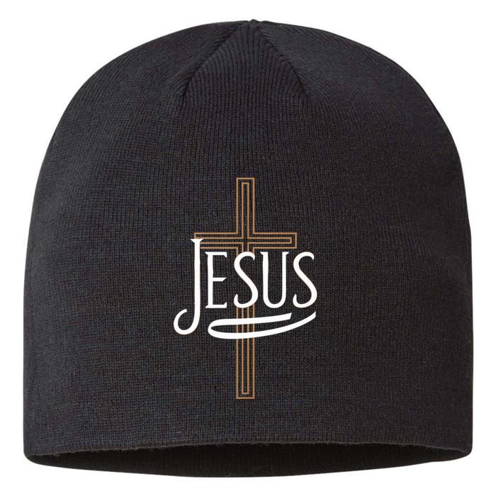 Jesus Cross Crucifixion Religion Christianity Christ Faith Sustainable Beanie