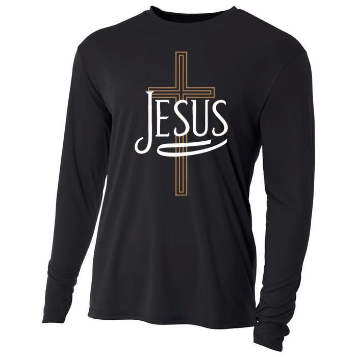 Jesus Cross Crucifixion Religion Christianity Christ Faith Cooling Performance Long Sleeve Crew