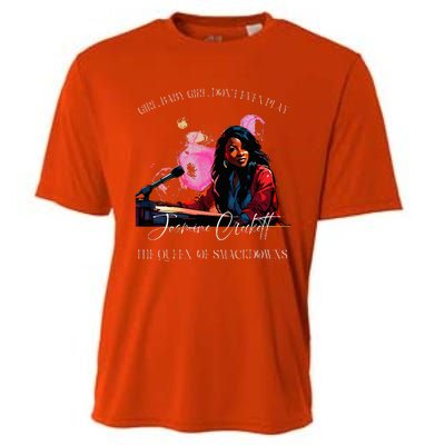 Jasmine Crockett Crockett Clapback Queen Of Smackdowns Cooling Performance Crew T-Shirt