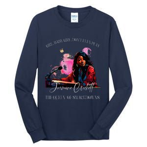 Jasmine Crockett Crockett Clapback Queen Of Smackdowns Tall Long Sleeve T-Shirt