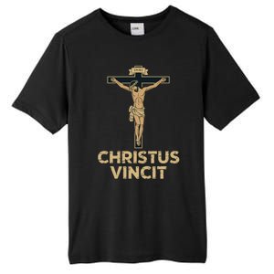 Jesus Christ Catholic Crucifix Latin Funny Gift Tall Fusion ChromaSoft Performance T-Shirt