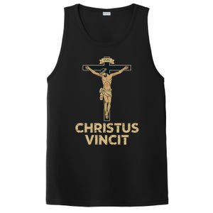 Jesus Christ Catholic Crucifix Latin Funny Gift PosiCharge Competitor Tank