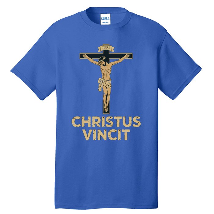 Jesus Christ Catholic Crucifix Latin Funny Gift Tall T-Shirt