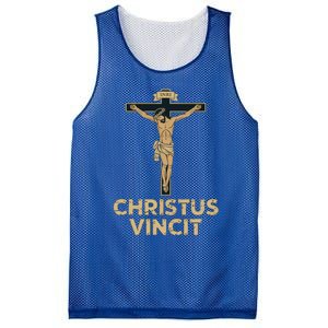 Jesus Christ Catholic Crucifix Latin Funny Gift Mesh Reversible Basketball Jersey Tank