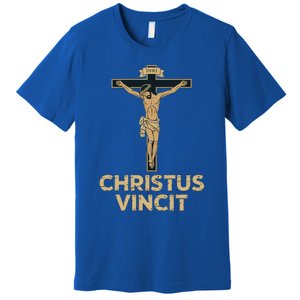 Jesus Christ Catholic Crucifix Latin Funny Gift Premium T-Shirt