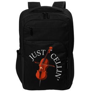 Just Cellin Cello Player Cellist Musician Classical Music Impact Tech Backpack