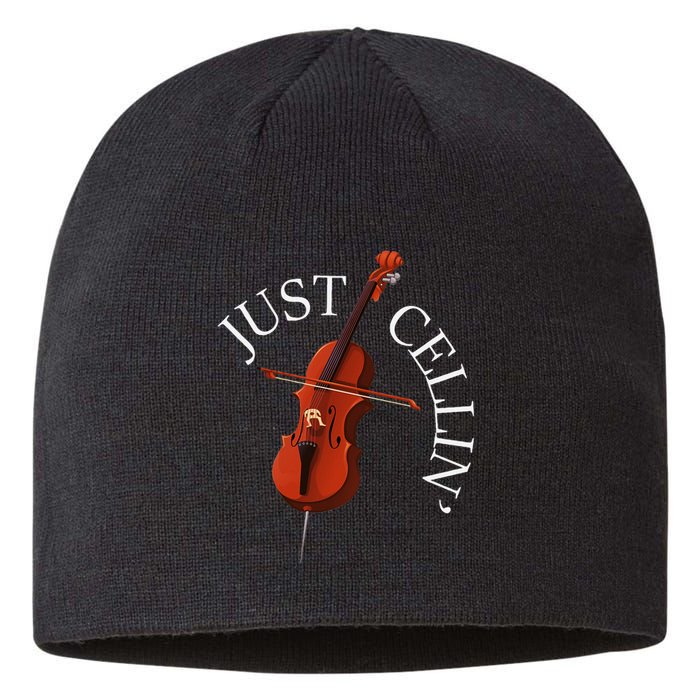 Just Cellin Cello Player Cellist Musician Classical Music Sustainable Beanie