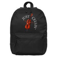 Just Cellin Cello Player Cellist Musician Classical Music 16 in Basic Backpack