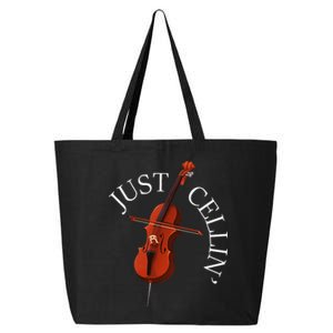 Just Cellin Cello Player Cellist Musician Classical Music 25L Jumbo Tote