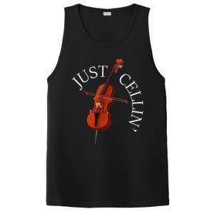 Just Cellin Cello Player Cellist Musician Classical Music PosiCharge Competitor Tank