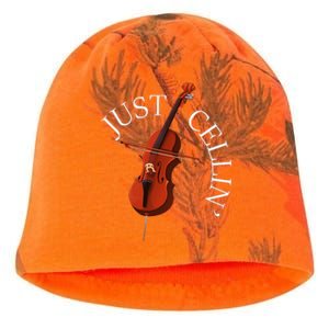 Just Cellin Cello Player Cellist Musician Classical Music Kati - Camo Knit Beanie