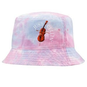 Just Cellin Cello Player Cellist Musician Classical Music Tie-Dyed Bucket Hat