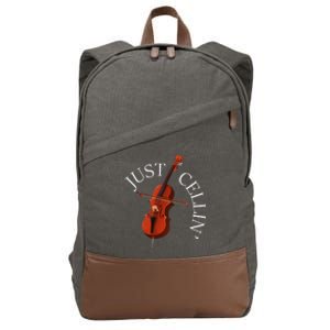 Just Cellin Cello Player Cellist Musician Classical Music Cotton Canvas Backpack