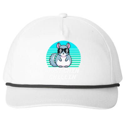 Just Chin Chillin Funny Chinchilla Lovers Kawaii Chinchillin Snapback Five-Panel Rope Hat