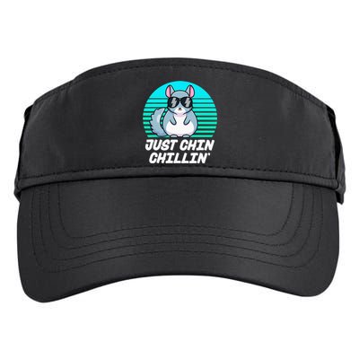 Just Chin Chillin Funny Chinchilla Lovers Kawaii Chinchillin Adult Drive Performance Visor