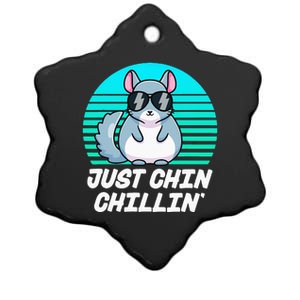 Just Chin Chillin Funny Chinchilla Lovers Kawaii Chinchillin Ceramic Star Ornament