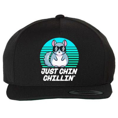 Just Chin Chillin Funny Chinchilla Lovers Kawaii Chinchillin Wool Snapback Cap