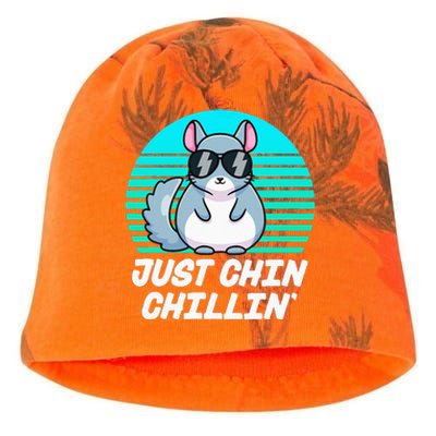 Just Chin Chillin Funny Chinchilla Lovers Kawaii Chinchillin Kati - Camo Knit Beanie