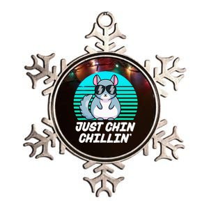 Just Chin Chillin Funny Chinchilla Lovers Kawaii Chinchillin Metallic Star Ornament