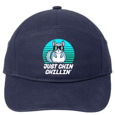 Just Chin Chillin Funny Chinchilla Lovers Kawaii Chinchillin 7-Panel Snapback Hat