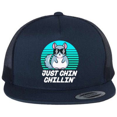 Just Chin Chillin Funny Chinchilla Lovers Kawaii Chinchillin Flat Bill Trucker Hat