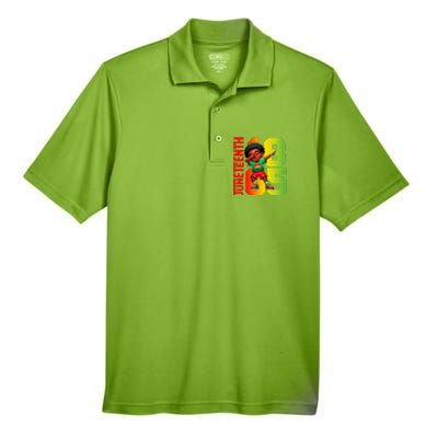 Junenth Celebrate Dabbing Vibes Only Black African Meaningful Gift Men's Origin Performance Pique Polo