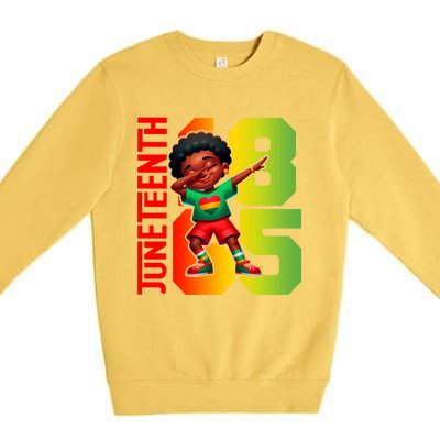 Junenth Celebrate Dabbing Vibes Only Black African Meaningful Gift Premium Crewneck Sweatshirt