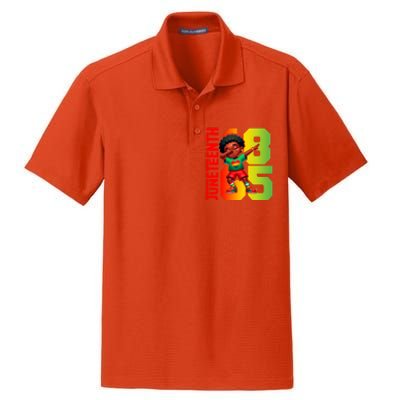 Junenth Celebrate Dabbing Vibes Only Black African Meaningful Gift Dry Zone Grid Polo