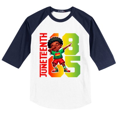 Junenth Celebrate Dabbing Vibes Only Black African Meaningful Gift Baseball Sleeve Shirt