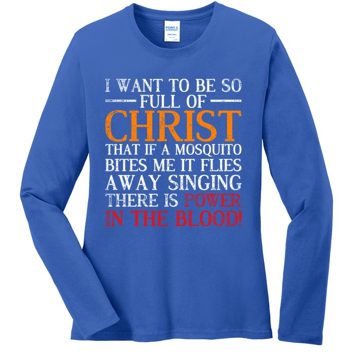 Jesus Christ Devotee Christian Gift Holy Funny Bible Prayer Gift Ladies Long Sleeve Shirt