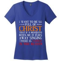 Jesus Christ Devotee Christian Gift Holy Funny Bible Prayer Gift Women's V-Neck T-Shirt