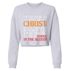 Jesus Christ Devotee Christian Gift Holy Funny Bible Prayer Gift Cropped Pullover Crew