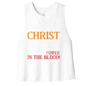 Jesus Christ Devotee Christian Gift Holy Funny Bible Prayer Gift Women's Racerback Cropped Tank