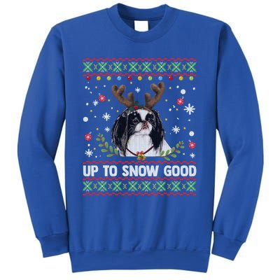 Japanese Chin Dog Reindeer Ugly Christmas Sweater Cool Gift Sweatshirt