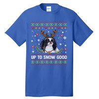 Japanese Chin Dog Reindeer Ugly Christmas Sweater Cool Gift Tall T-Shirt