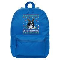 Japanese Chin Dog Reindeer Ugly Christmas Sweater Cool Gift 16 in Basic Backpack