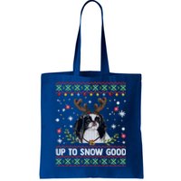 Japanese Chin Dog Reindeer Ugly Christmas Sweater Cool Gift Tote Bag