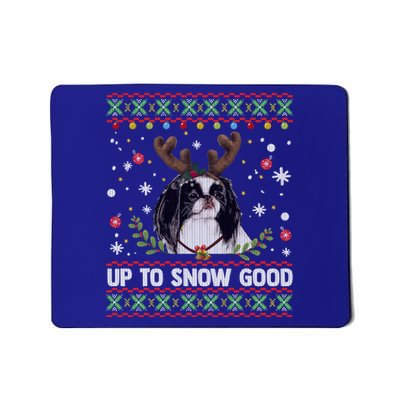 Japanese Chin Dog Reindeer Ugly Christmas Sweater Cool Gift Mousepad