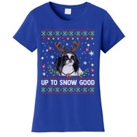 Japanese Chin Dog Reindeer Ugly Christmas Sweater Cool Gift Women's T-Shirt